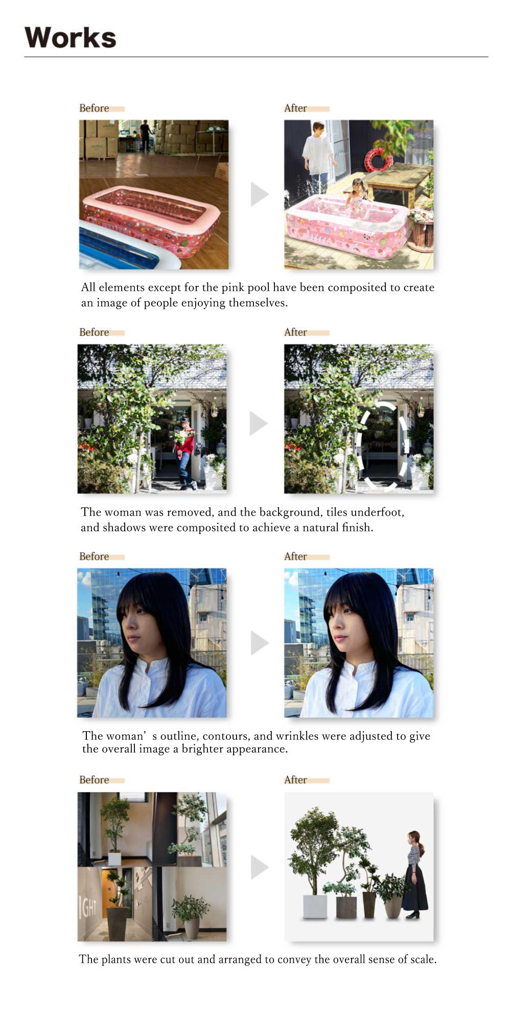 Image Editing and Retouching Examples by Bishuku Co., Ltd.